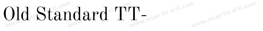 Old Standard TT字体转换
